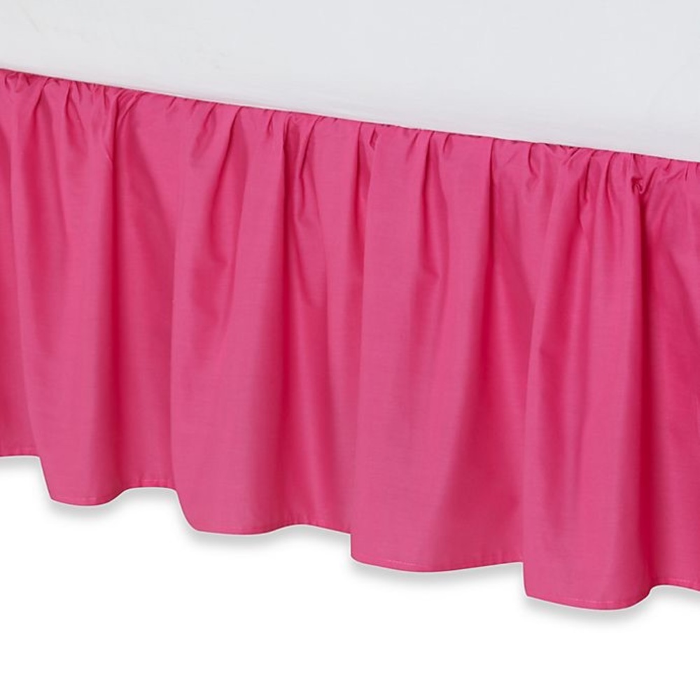 Magenta Twin Bedskirt with Matching Pillow Case
